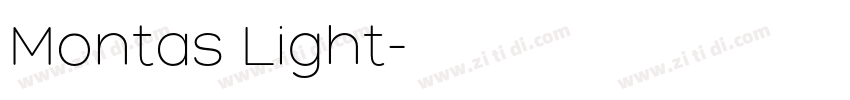 Montas Light字体转换